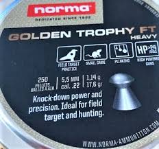 Norma Golden Trophy FT Heavy .22 Cal 17,6 gr 250 per Tin