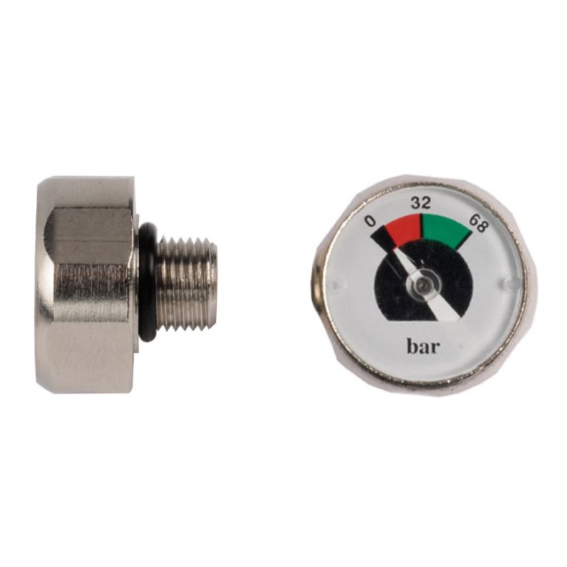 Best Fittings 23mm Miniature CO2 0-68 Bar Pressure Gauge
