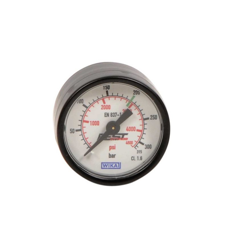 BEST Fittings Cylinder Valve Gauge 40mm 0-350 BAR 1/8″ BSP Taper Back Entry. Suits EARLY MDE ‘Jubilee’ Valves