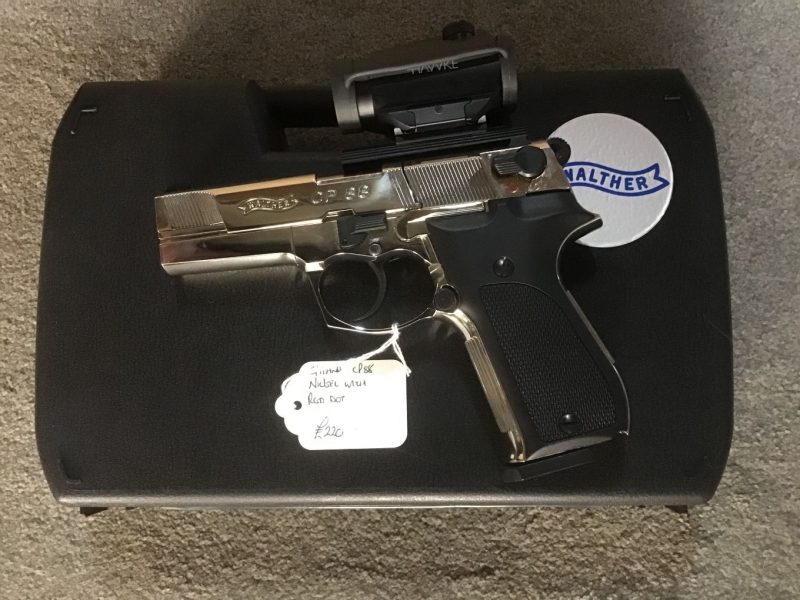 Second Hand Umarex Walther CP88 Nickel .177 Cal CO2 Air Pistol