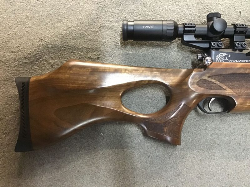 Second Hand Daystate Wolverine B-Type .22 (5.5mm) with Walnut Ambidextrous Thumbhole StocK - Image 3