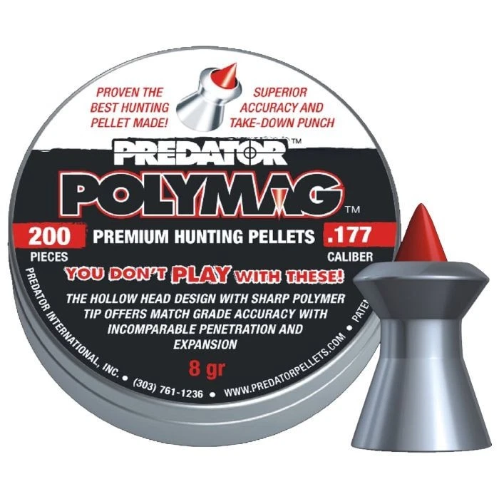 JSB Predator Polymag .177 (4.50mm) Cal - Tin of 200.