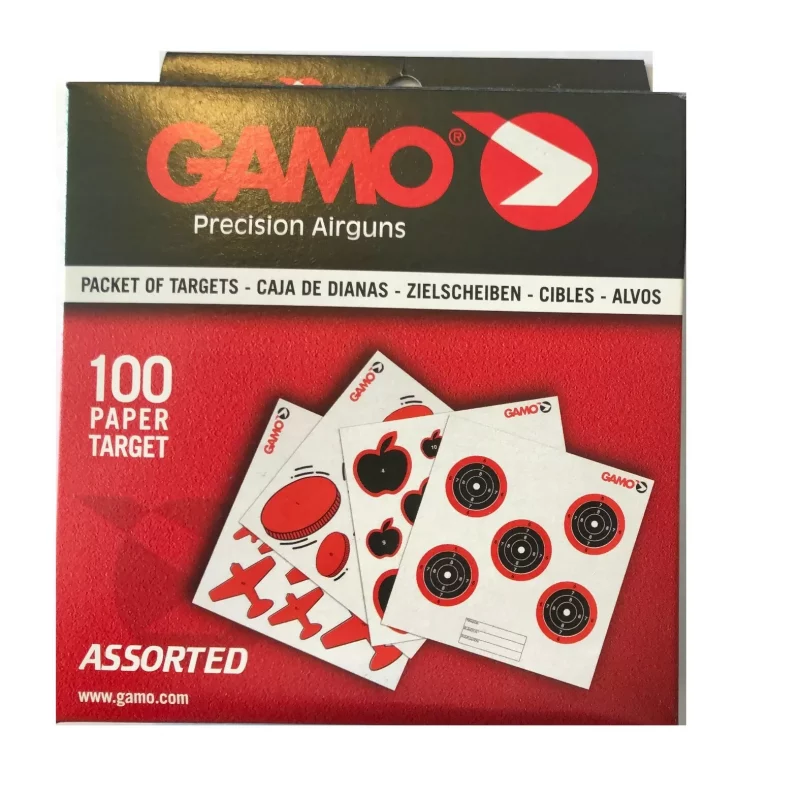 Gamo 100 Card Assorted Targets 14cm