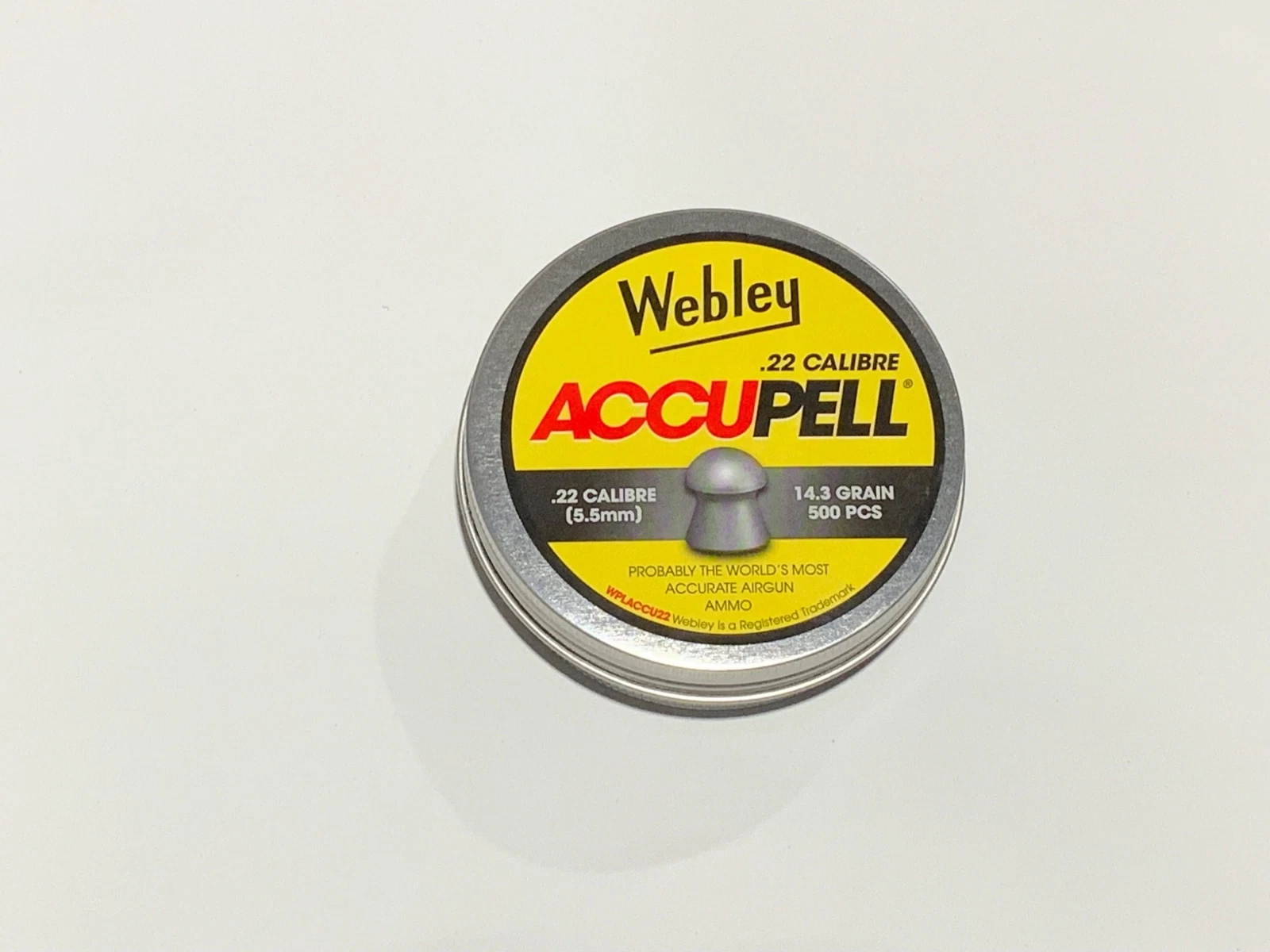 Webley AccuPell Airgun Pellets .22 Cal 14.3 gr
