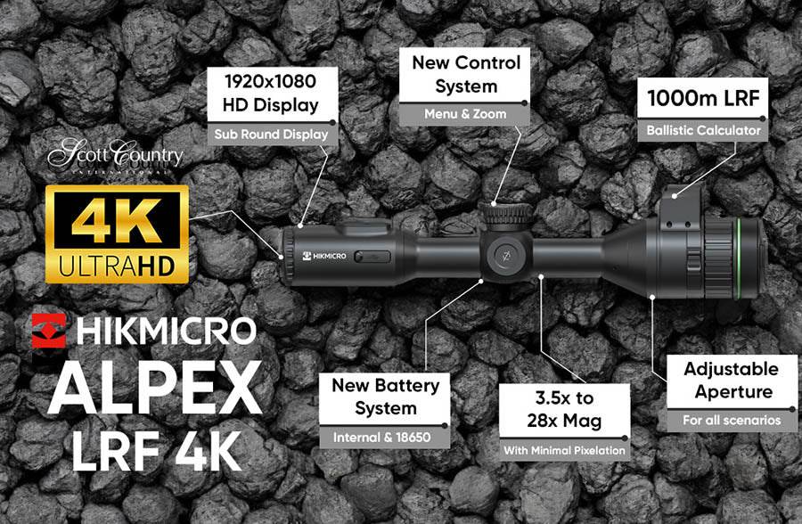 HikMicro Alpex LRF 4K A50EL Digital Day and Night Vision Riflescope - Image 4