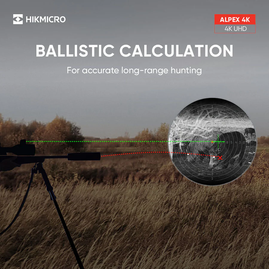 HikMicro Alpex LRF 4K A50EL Digital Day and Night Vision Riflescope - Image 6
