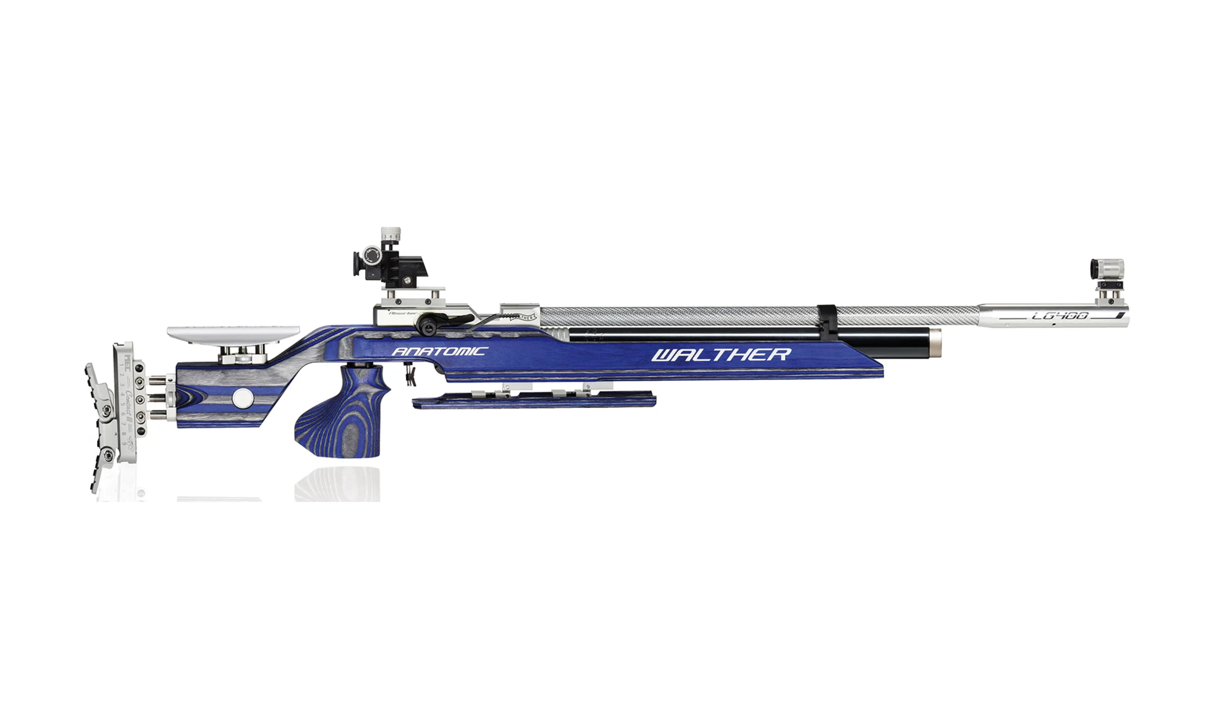 Walther LG400 Anatomic M Blue .177 Match Air Rifle