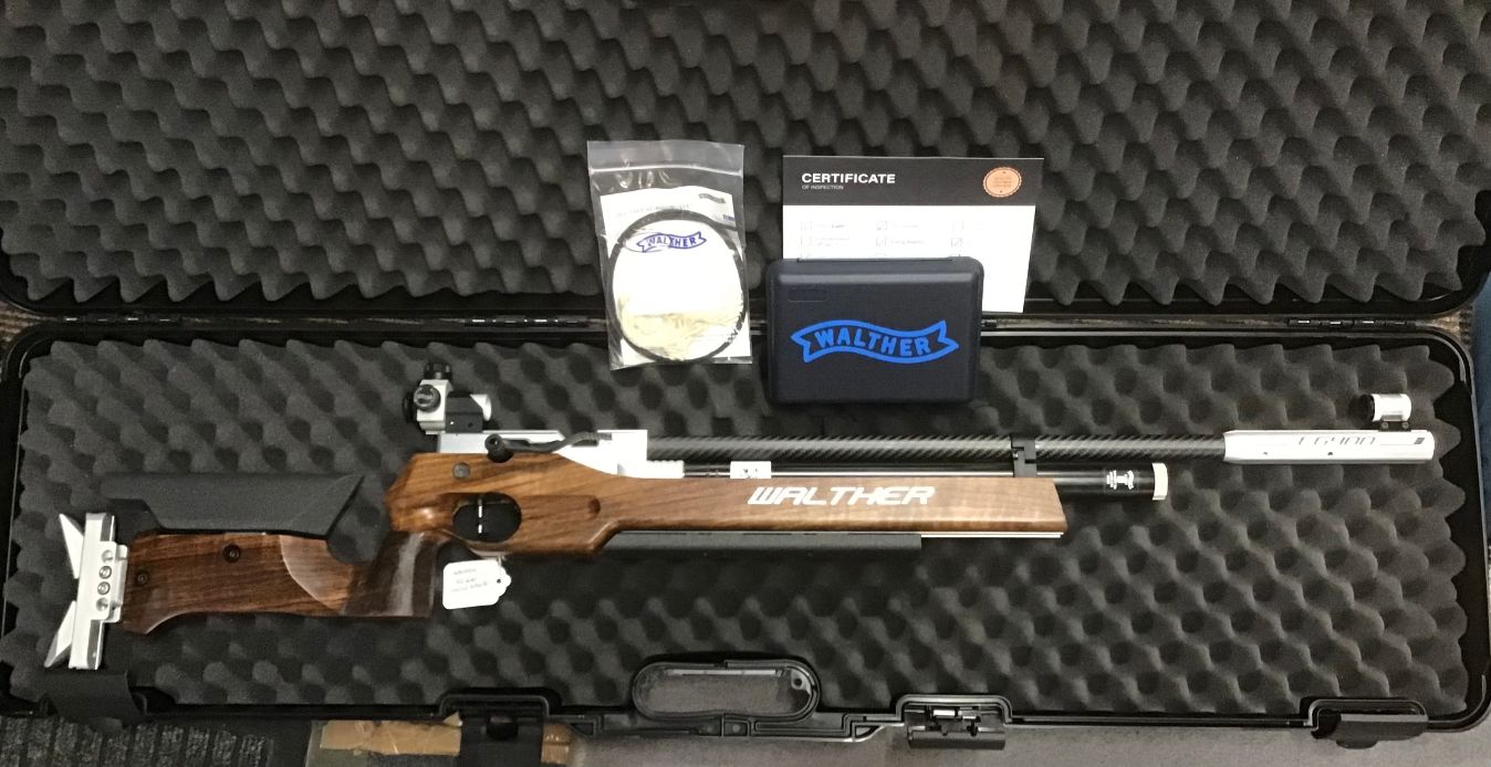 Walther LG400 with Wooden Stock for Bench Rest - Match Air Rifle.